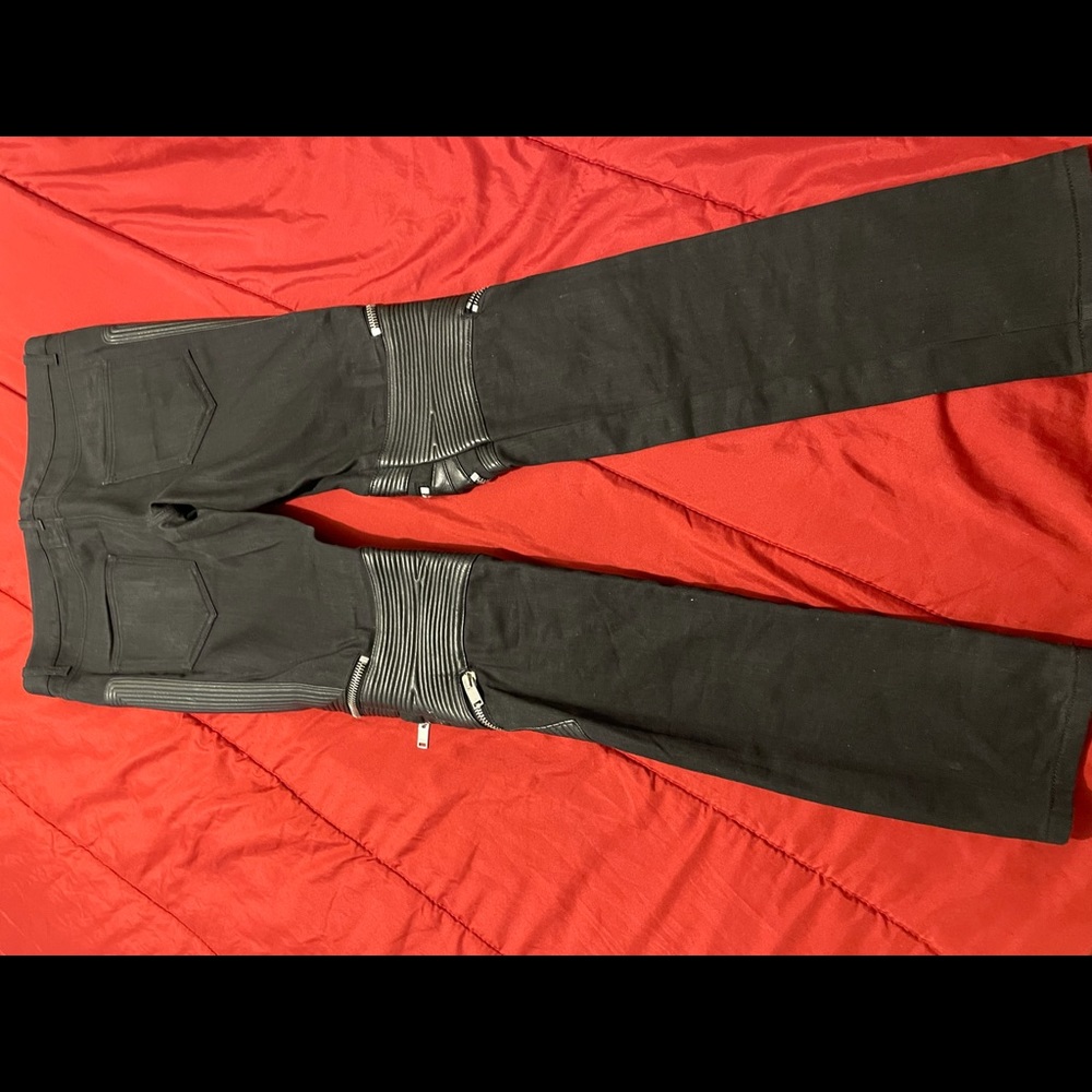 YSL MEN’S moto biker pants ! Zipper detail